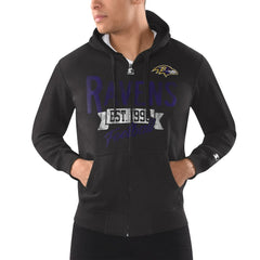Baltimore Ravens Starter Domestic Post Season Full-Zip Hoodie - Black Hoodies