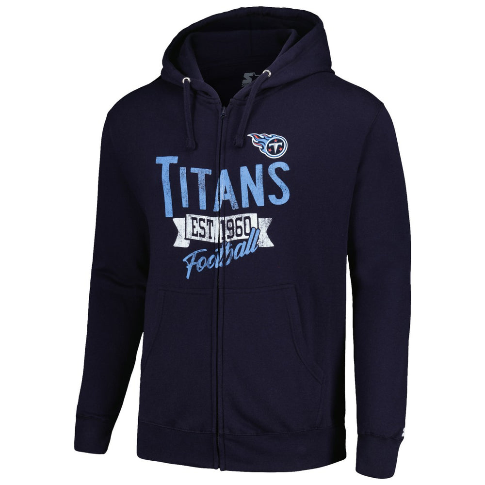 Tennessee Titans Starter Domestic Post Season Full-Zip Hoodie - Navy Hoodies