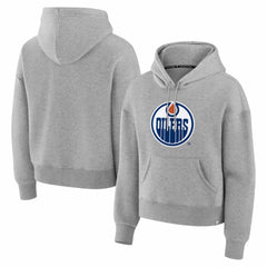 Edmonton Oilers Fanatics Women's Essential Hoodie - Heather Gray | US 2001332988