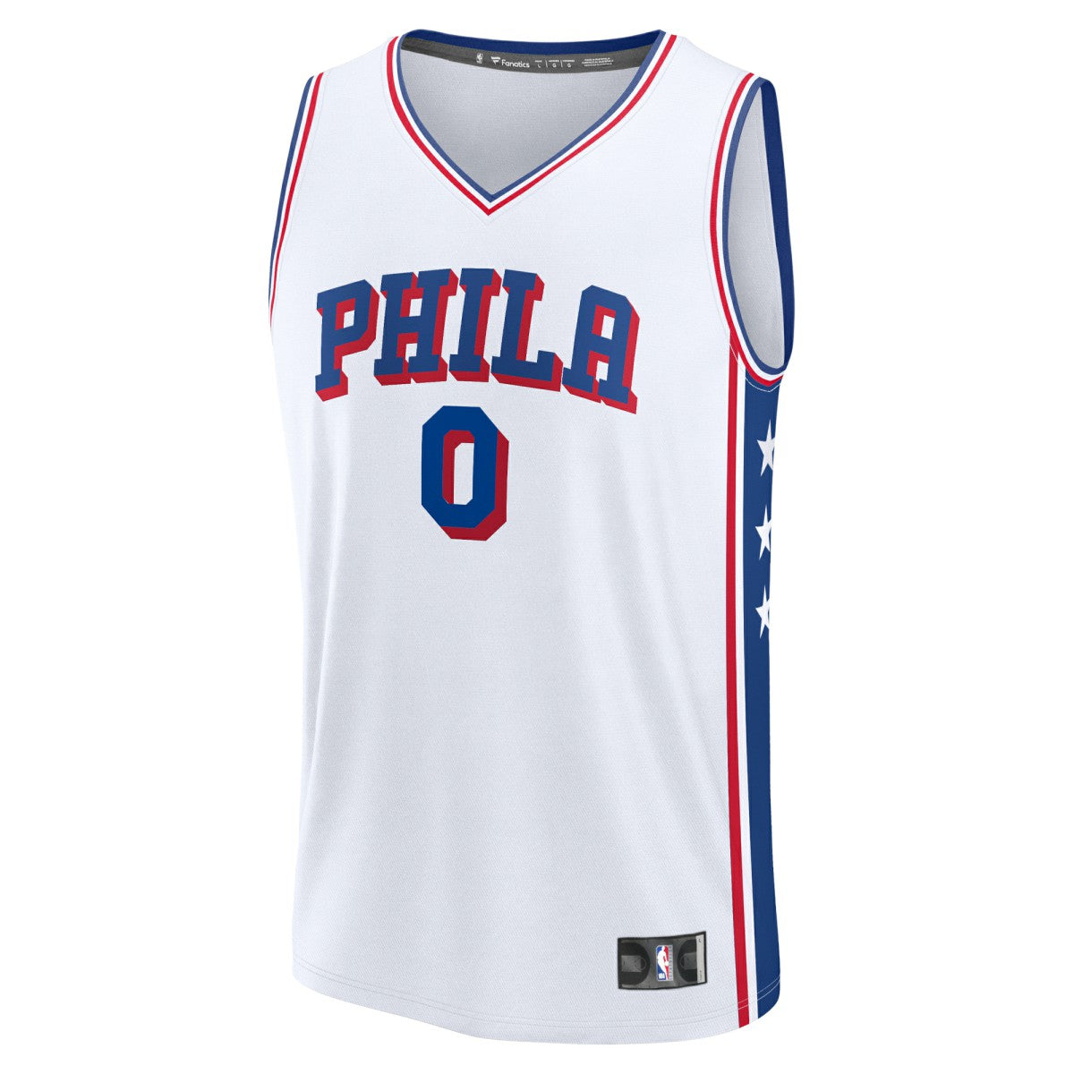 Tyrese Maxey Philadelphia 76ers Fast Break Replica Player Jersey Association Edition White - Fanatics