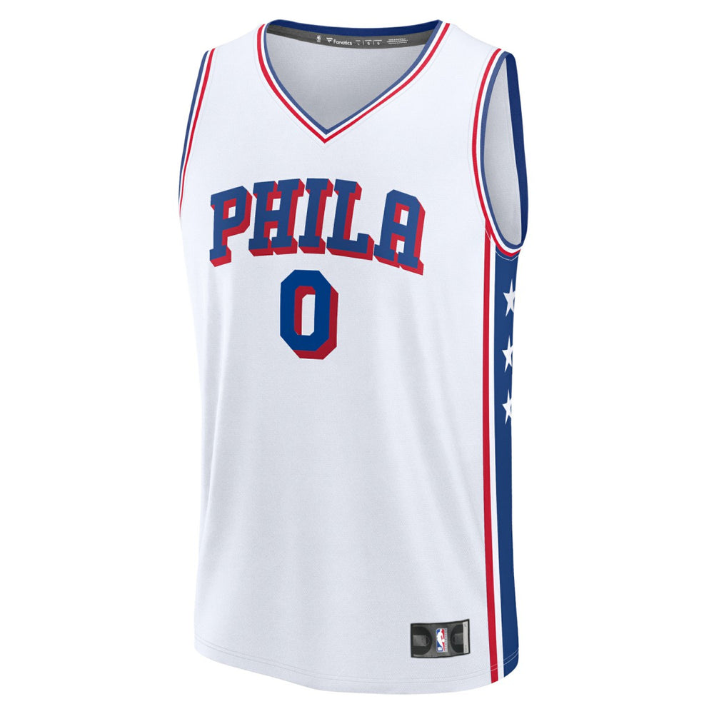Tyrese Maxey Philadelphia 76ers Fast Break Replica Player Jersey Association Edition White - Fanatics