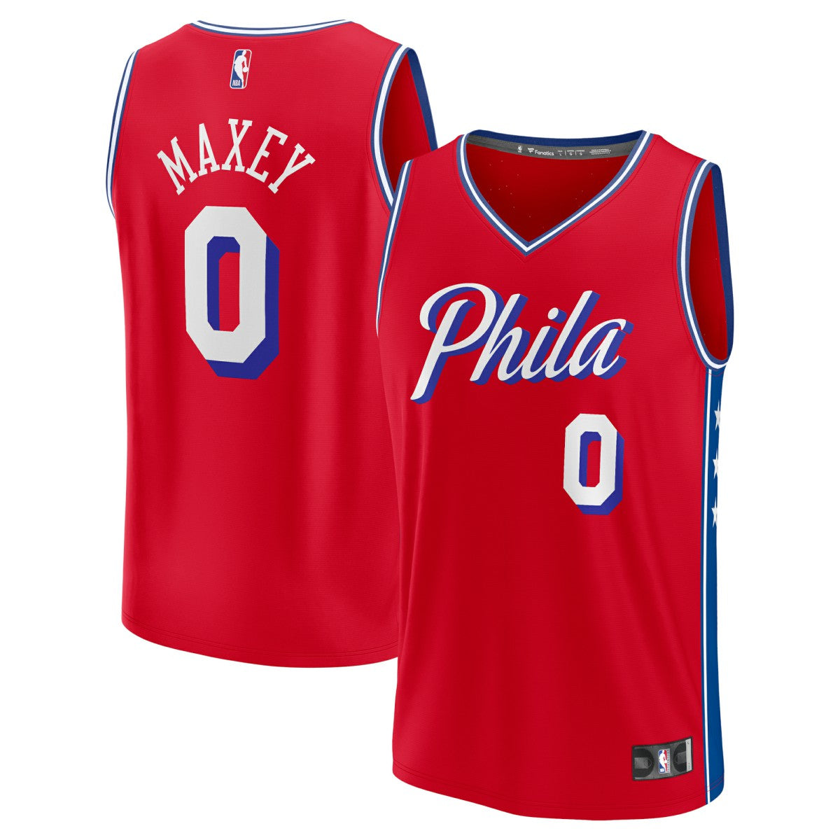 Tyrese Maxey Philadelphia 76ers Youth Fast Break Player Jersey Statement Edition Red - Fanatics