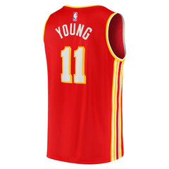 Trae Young Atlanta Hawks Fast Break Replica Jersey Icon Edition Red - Fanatics