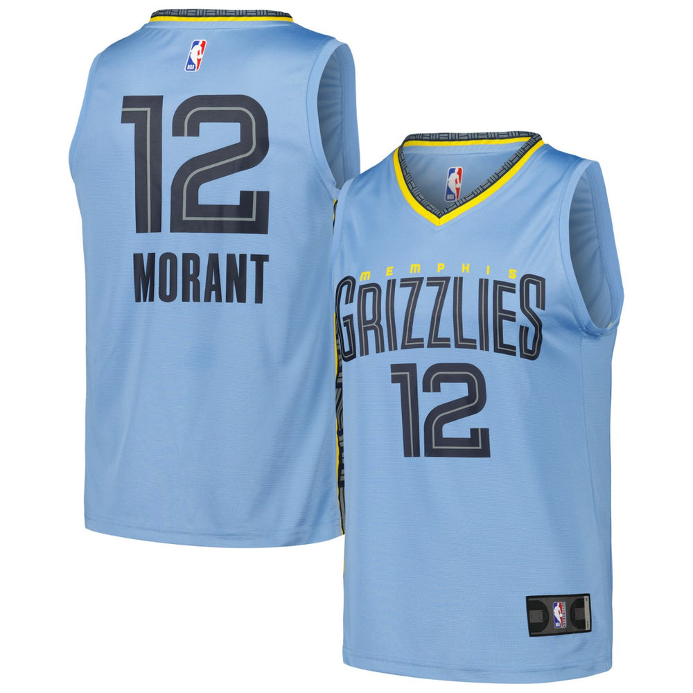 Ja Morant Memphis Grizzlies Fast Break Replica Player Jersey Statement Edition Light Blue - Fanatics