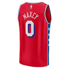 Tyrese Maxey Philadelphia 76ers Fast Break Replica Player Jersey Statement Editi- Red - Fanatics