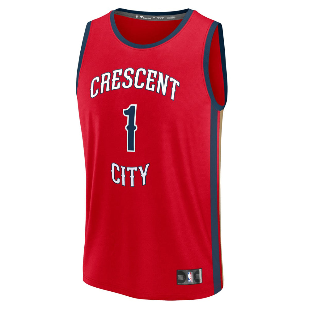 Zion Williamson New Orleans Pelicans Fast Break Replica Player Jersey Statement Edition Red - Fanatics