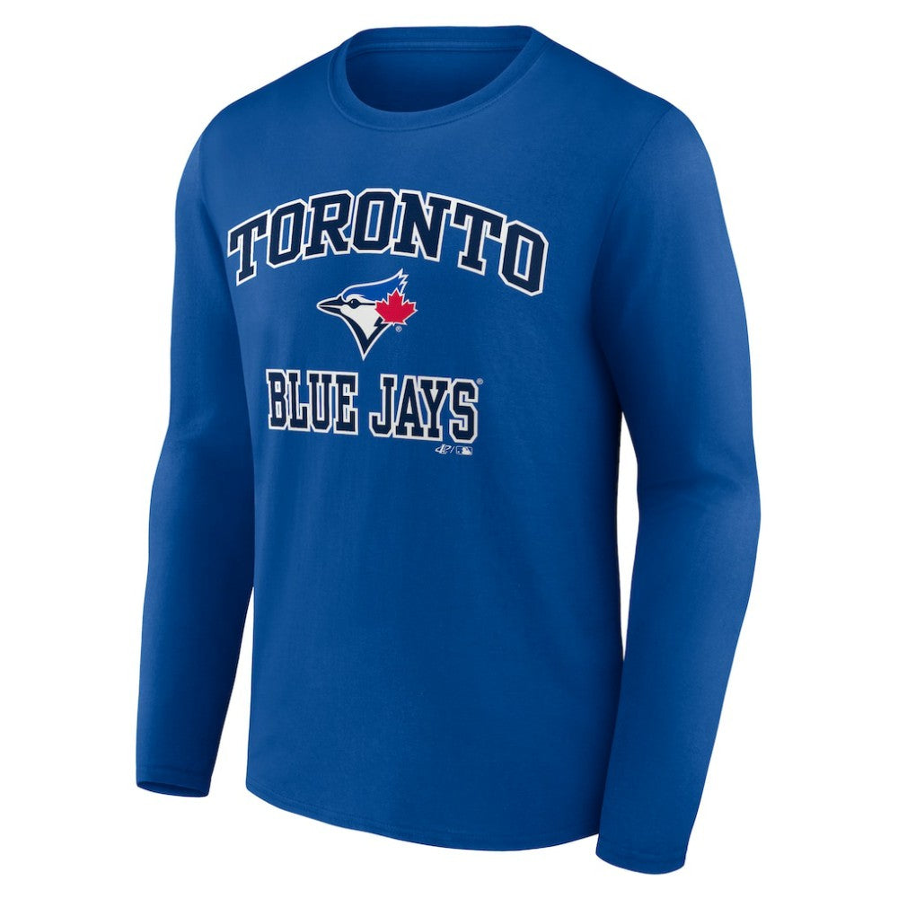 Toronto Blue Jays Logo Athletic Heart & Soul Long Sleeve T-Shirt - Royal T-shirts
