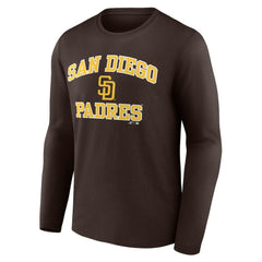 San Diego Padres Logo Athletic Heart & Soul Long Sleeve T-Shirt - Brown T-shirts