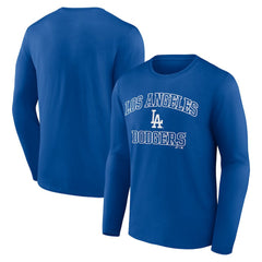Los Angeles Dodgers Logo Athletic Heart & Soul Long Sleeve T-Shirt - Royal T-shirts