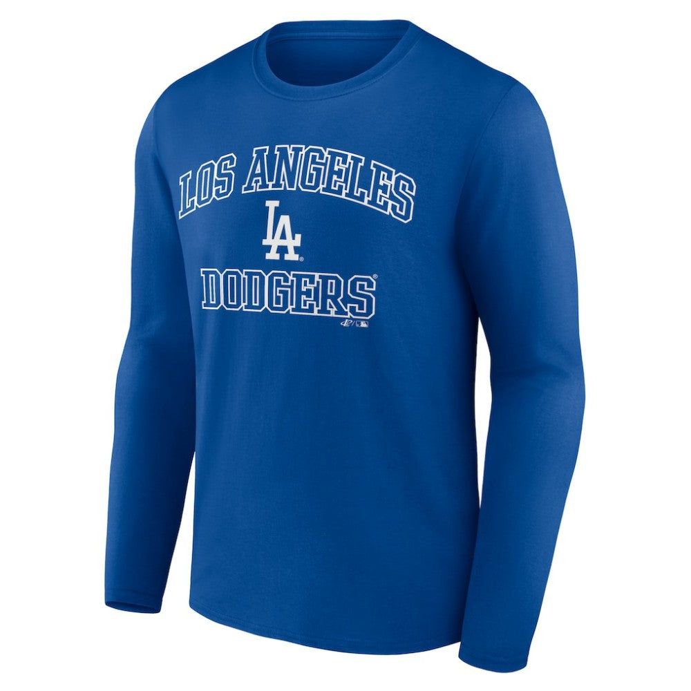 Los Angeles Dodgers Logo Athletic Heart & Soul Long Sleeve T-Shirt - Royal T-shirts