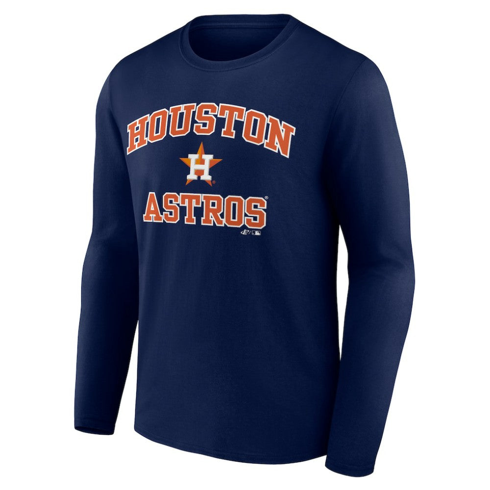Houston Astros Logo Athletic Heart & Soul Long Sleeve T-Shirt - Navy T-shirts