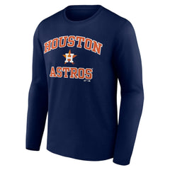 Houston Astros Logo Athletic Heart & Soul Long Sleeve T-Shirt - Navy T-shirts