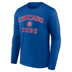 Chicago Cubs Logo Athletic Heart & Soul Long Sleeve T-Shirt - Royal T-shirts