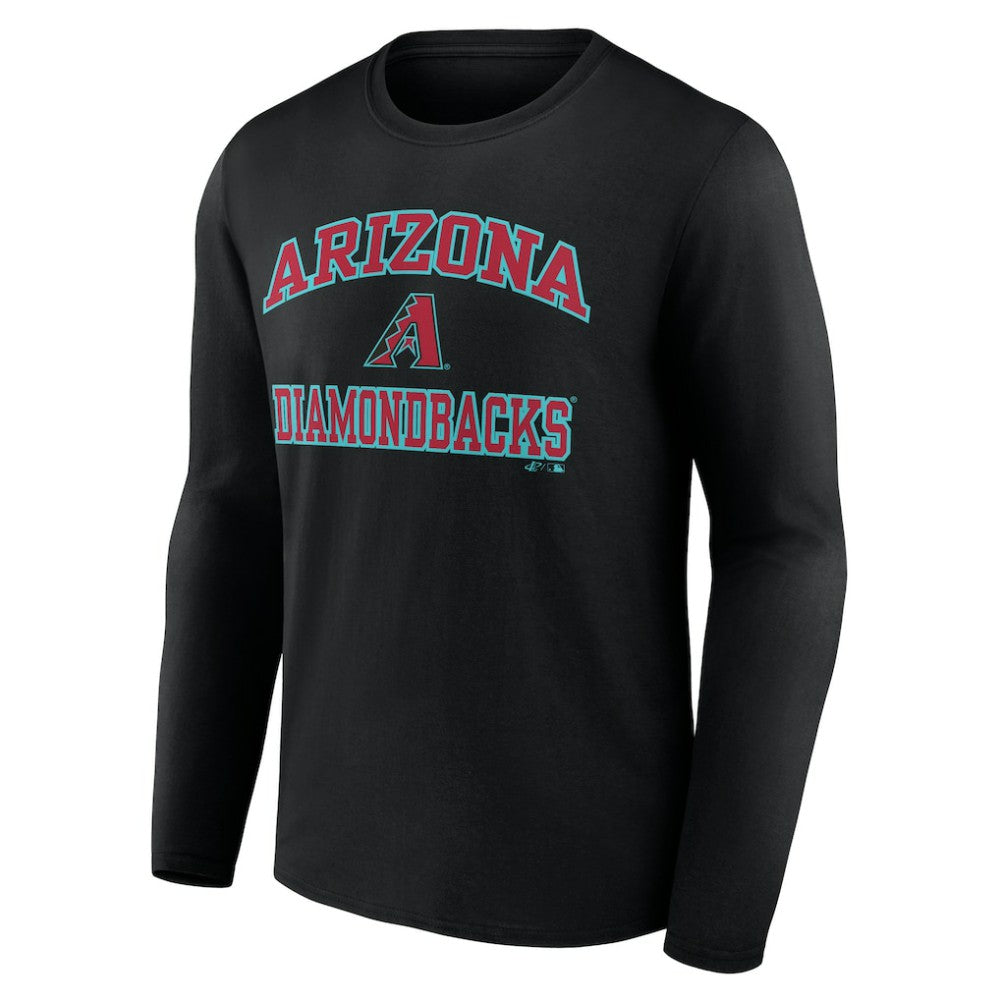 Arizona Diamondbacks Logo Athletic Heart & Soul Long Sleeve T-Shirt - Black T-shirts