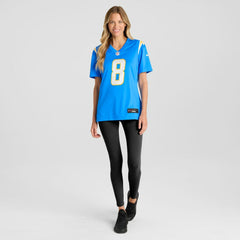 Max Duggan Los Angeles Chargers Women's Team Game Jersey - Powder Blue Jerseys