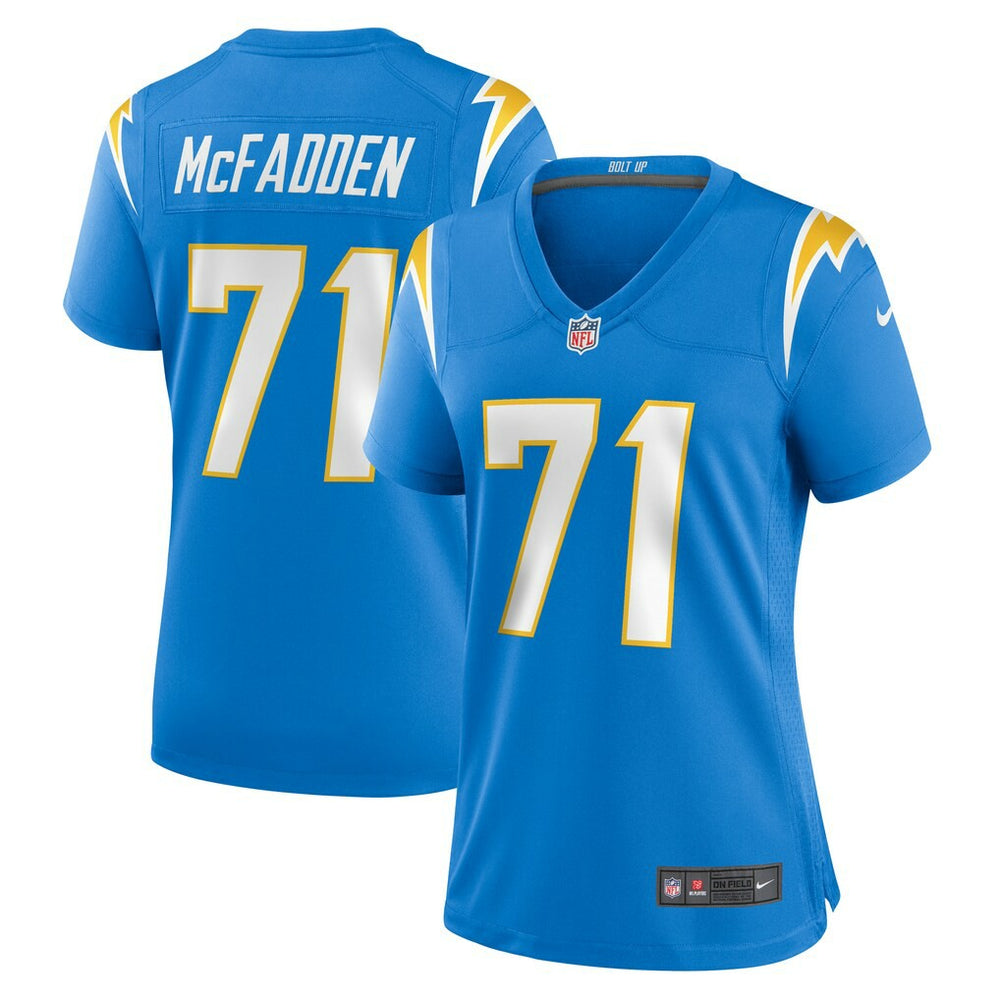Jordan McFadden Los Angeles Chargers Women's Team Game Jersey - Powder Blue Jerseys