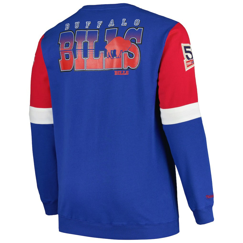 Buffalo Bills Big & Tall Fleece Pullover Sweatshirt - Royal Pullover