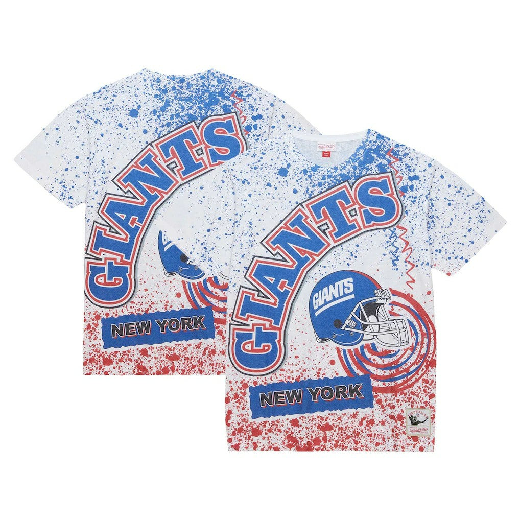 New York Giants Big & Tall Allover Print T-Shirt - White T-shirts