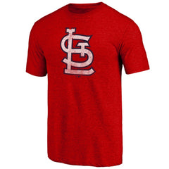 St. Louis Cardinals Greatest Dad Tri-Blend T-Shirt - Heather Red T-shirts