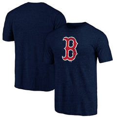 Boston Red Sox Official Logo Tri-Blend T-Shirt - Heather Navy T-shirts
