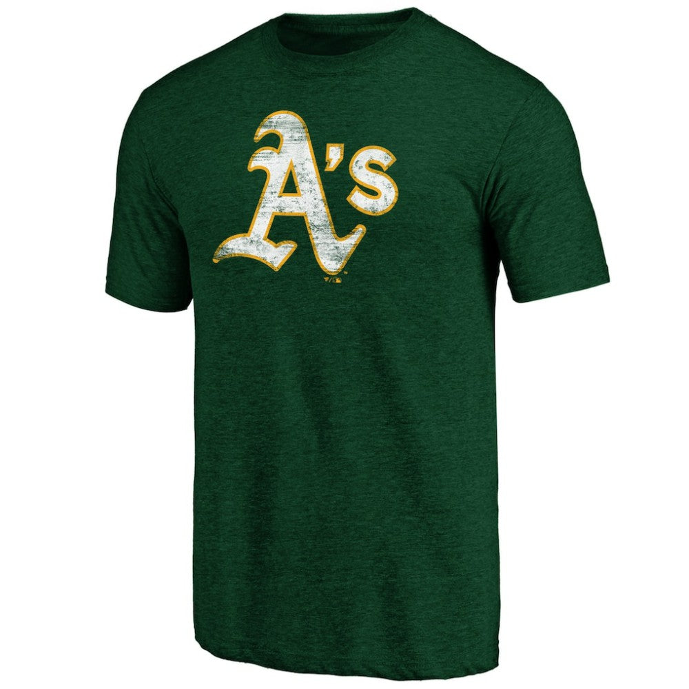 Athletics Official Logo Tri-Blend T-Shirt - Heather Green T-shirts