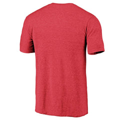 Chicago Cubs Official Logo Tri-Blend T-Shirt - Heather Red T-shirts