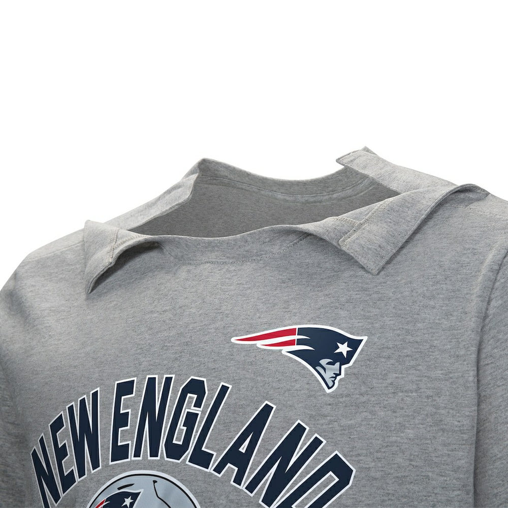 New England Patriots Tackle Adaptive T-Shirt - Gray T-shirts