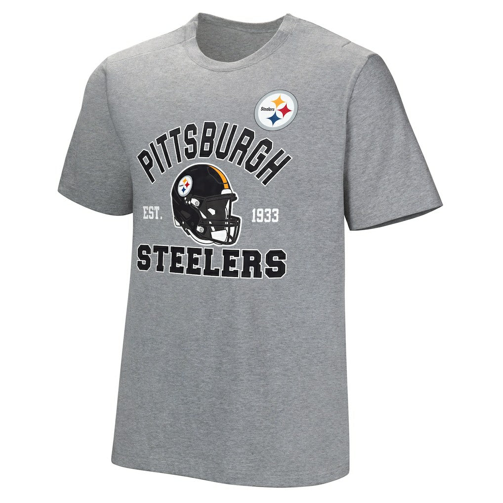Pittsburgh Steelers Tackle Adaptive T-Shirt - Gray T-shirts