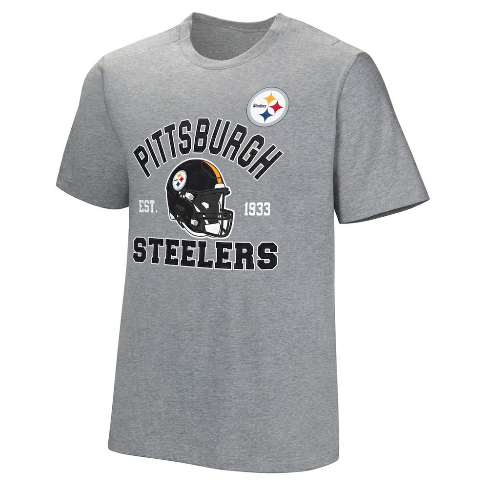Pittsburgh Steelers Tackle Adaptive T-Shirt - Gray T-shirts