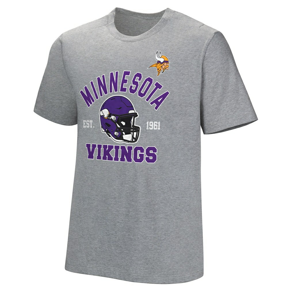 Minnesota Vikings Tackle Adaptive T-Shirt - Gray T-shirts