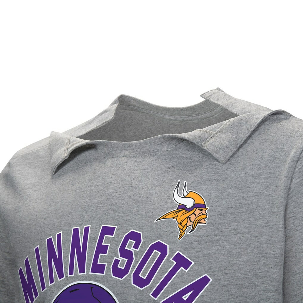 Minnesota Vikings Tackle Adaptive T-Shirt - Gray T-shirts