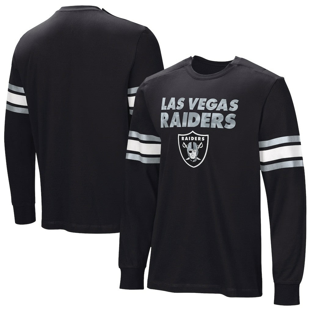 Las Vegas Raiders Hands Off Long Sleeve Adaptive T-Shirt - Black T-shirts