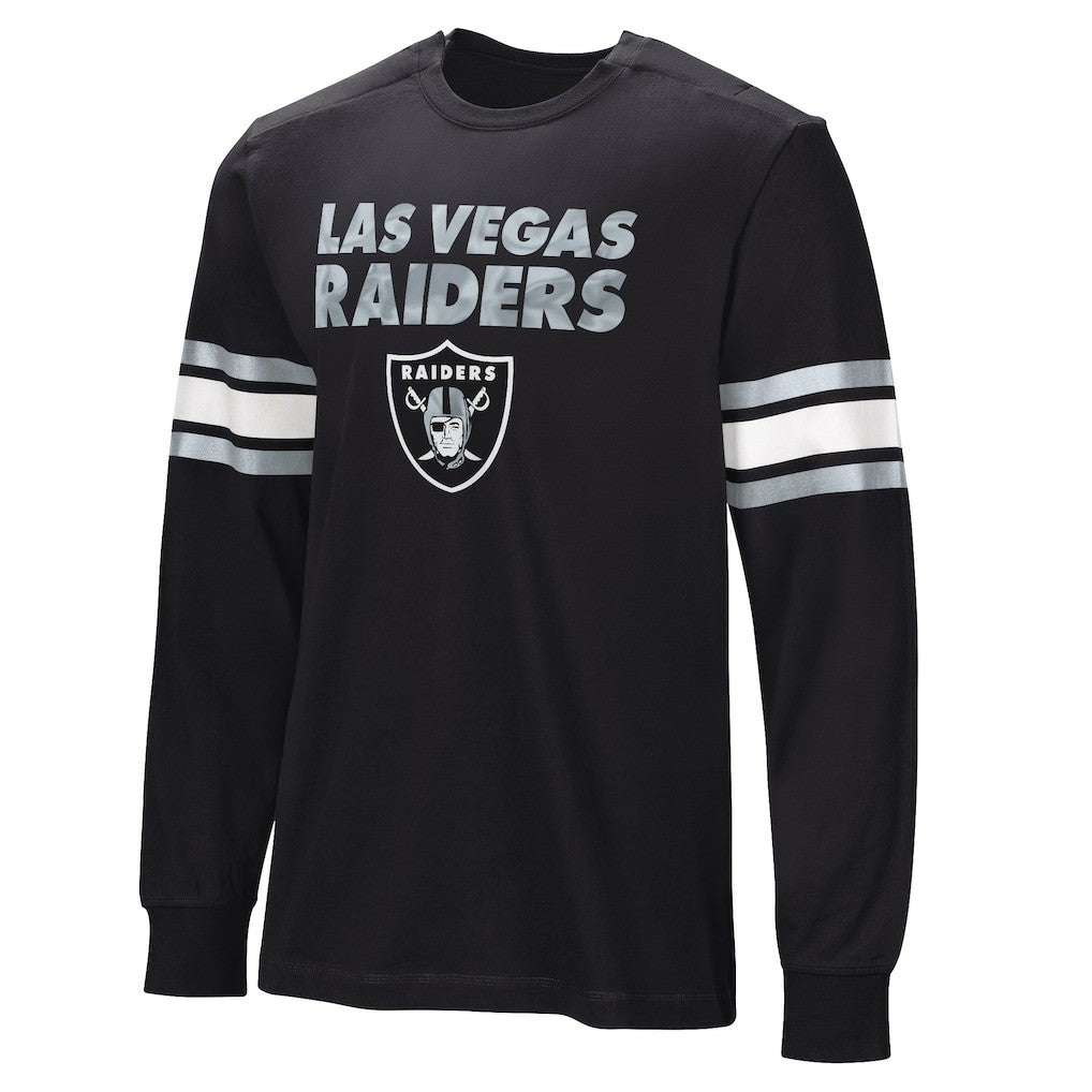 Las Vegas Raiders Hands Off Long Sleeve Adaptive T-Shirt - Black T-shirts