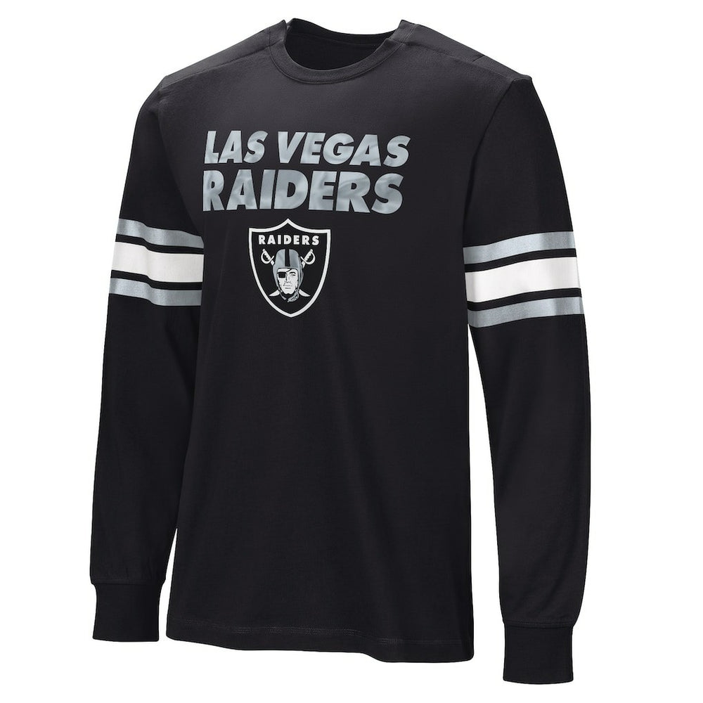 Las Vegas Raiders Hands Off Long Sleeve Adaptive T-Shirt - Black T-shirts