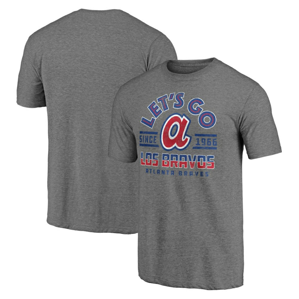 Atlanta Braves Hometown Collection The Bravos Tri-Blend T-Shirt - Heather Gray T-shirts
