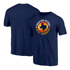 Houston Astros Hometown Collection Texas Seal Tri-Blend T-Shirt - Heather Navy T-shirts