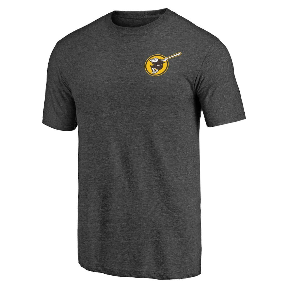San Diego Padres Hometown Collection Swing Away Tri-Blend T-Shirt - Heather Charcoal T-shirts