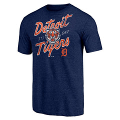 Detroit Tigers Hometown Collection Roar Tri-Blend T-Shirt - Heather Navy T-shirts