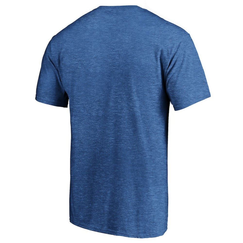 Chicago Cubs Cooperstown Collection Throwback Logo Tri-Blend T-Shirt - Heather Royal T-shirts