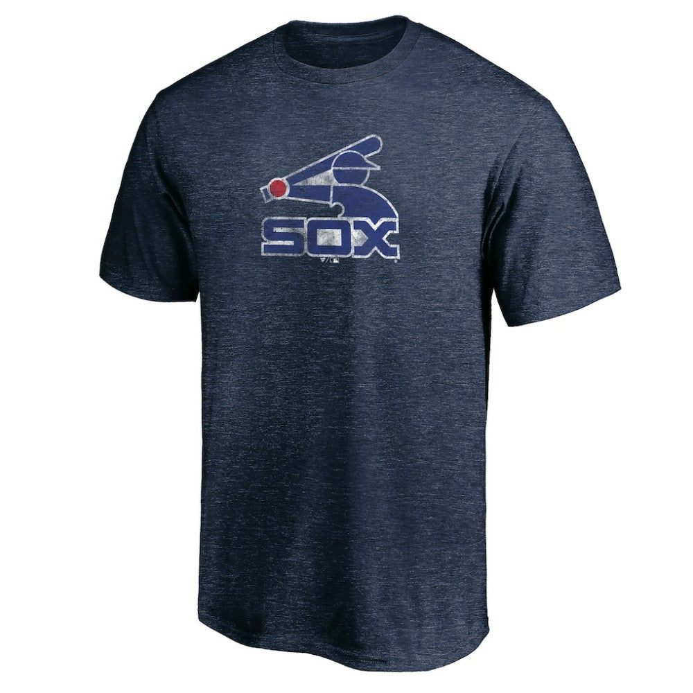 Chicago White Sox Cooperstown Collection Throwback Logo Tri-Blend T-Shirt - Navy T-shirts