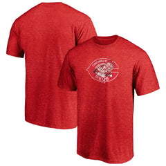 Cincinnati Reds Cooperstown Collection Throwback Logo Tri-Blend T-Shirt - Heather Red T-shirts