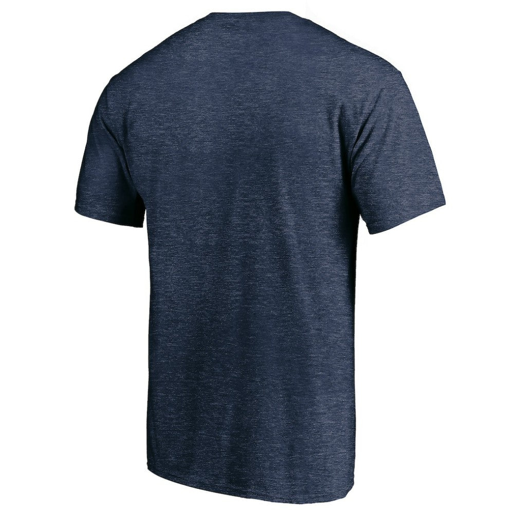 Detroit Tigers Cooperstown Collection Throwback Logo Tri-Blend T-Shirt - Heather Navy T-shirts