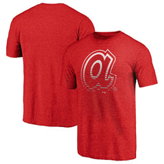 Atlanta Braves Cooperstown Collection Logo Tri-Blend T-Shirt - Heather Red T-shirts