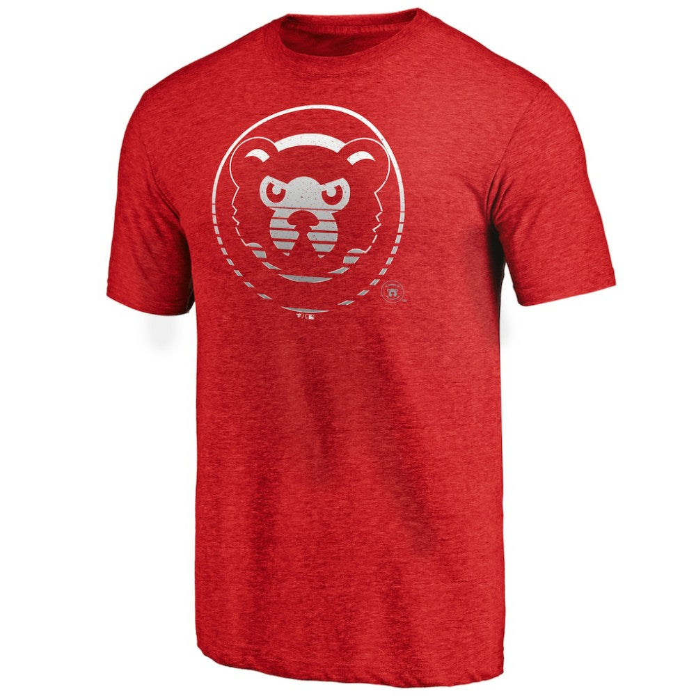 Chicago Cubs Cooperstown Collection Logo Tri-Blend T-Shirt - Heather Red T-shirts