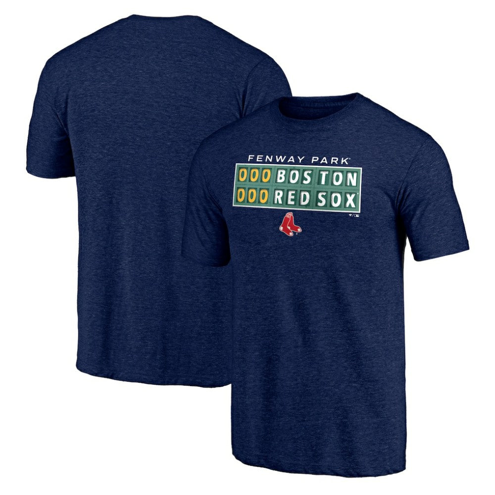 Boston Red Sox Hometown Collection Scoreboard Tri-Blend T-Shirt - Heather Navy T-shirts