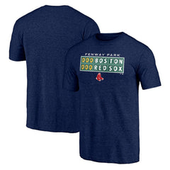 Boston Red Sox Hometown Collection Scoreboard Tri-Blend T-Shirt - Heather Navy T-shirts
