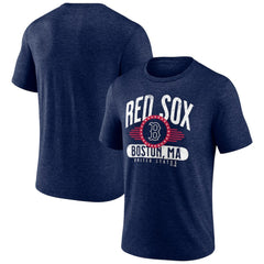Boston Red Sox Badge of Honor Tri-Blend T-Shirt - Heather Navy T-shirts
