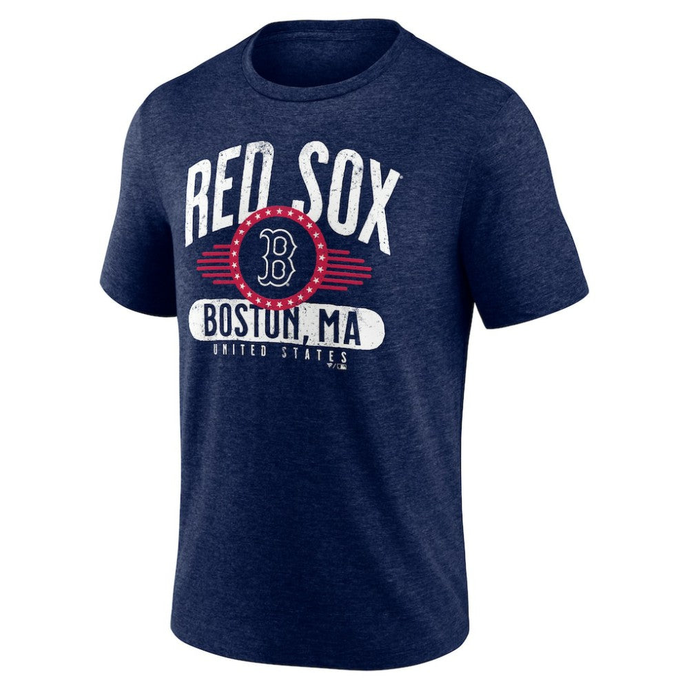 Boston Red Sox Badge of Honor Tri-Blend T-Shirt - Heather Navy T-shirts