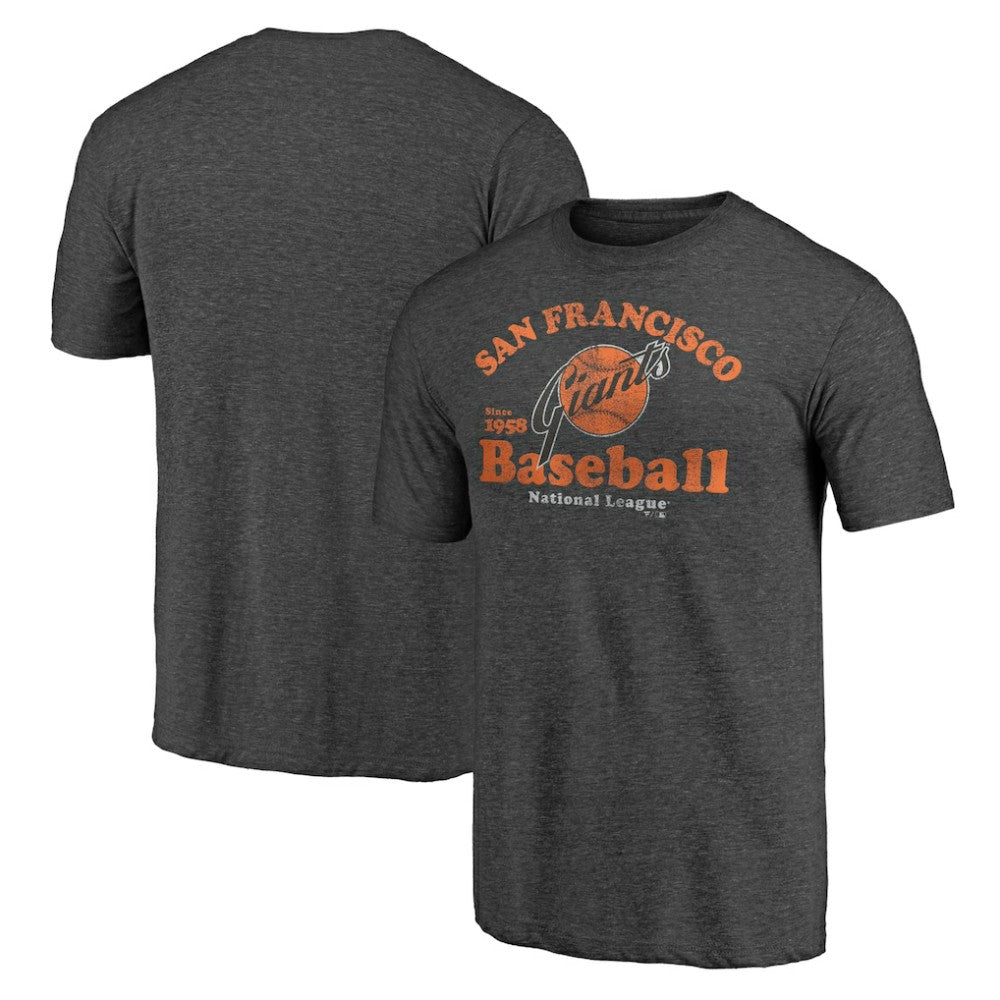 San Francisco Giants Cooperstown Collection Our Game Tri-Blend T-Shirt - Heather Charcoal T-shirts