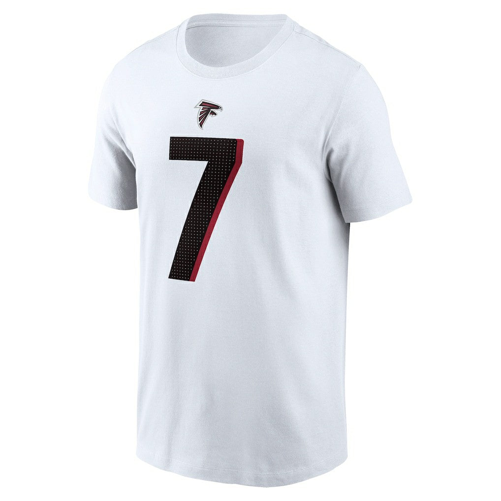 Bijan Robinson Atlanta Falcons Player Name & Number T-Shirt - White T-shirts